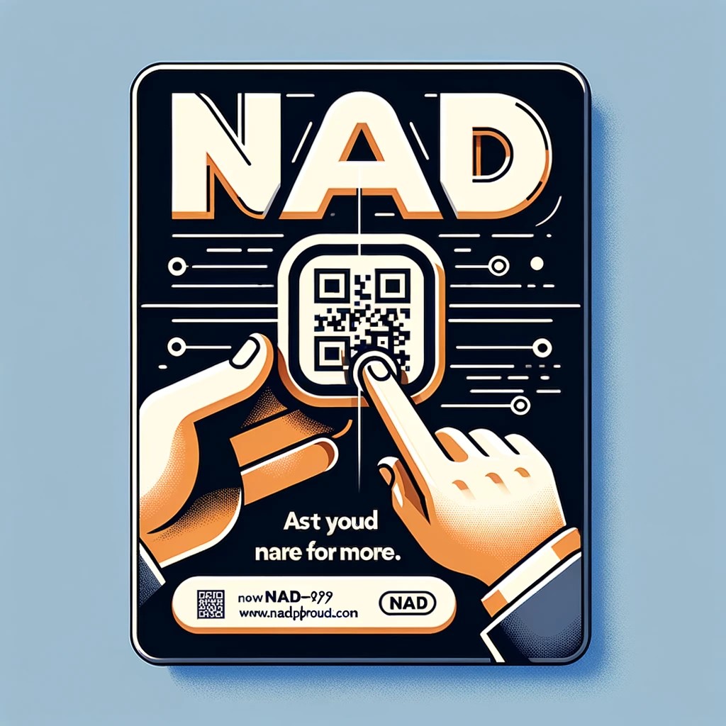 Engaging branded graphic encouraging readers to explore more about Wuxi Vega Science Co.,Ltd's NAD products, with a clear call to action.