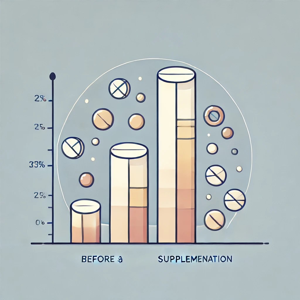 Chart displaying the effects of 5-MTHF in lowering homocysteine levels to support cardiovascular health.