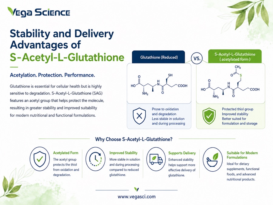 S-Acetyl-L-Glutathione application and formulation context illustration