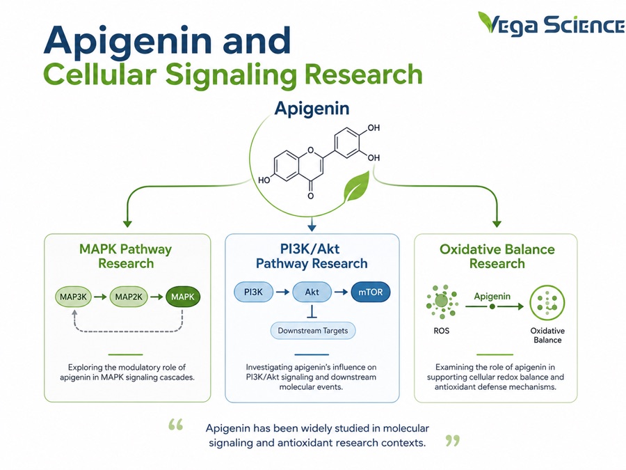 Apigenin chemical structure and molecular identity illustration