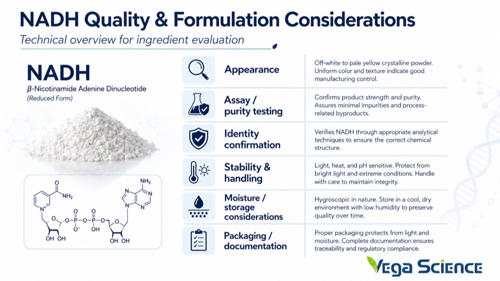 NADH Versatile Applications ingredient information and formulation support