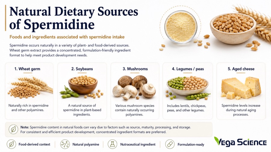 Wheat Germ Extract Spermidine How to Incorporate Spermidine into Your Diet ingredient information and formulation support