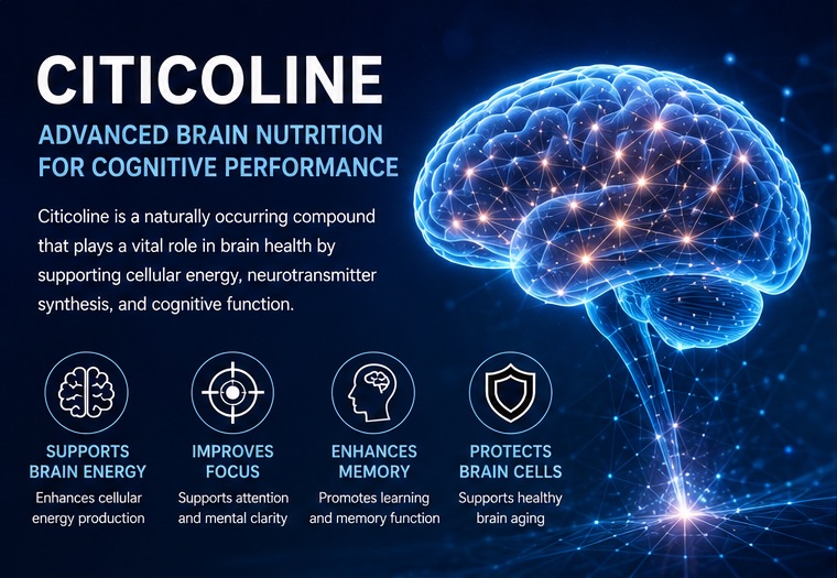 Citicoline brain function and phospholipid synthesis research context